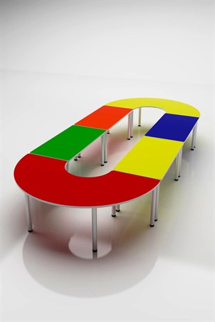 Anaokulu Oval Grup Çalışma Masası