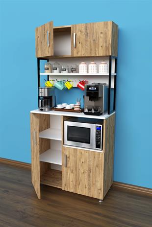 Çok Amaçlı Mutfak Dolabı Kahve Köşesi Fırın Dolabı A.çam 