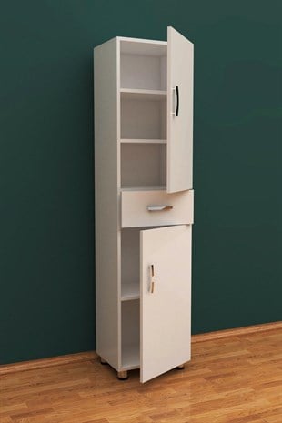 İki Kapaklı Çekmeceli Çok Amaçlı Dolap Sola Açılır