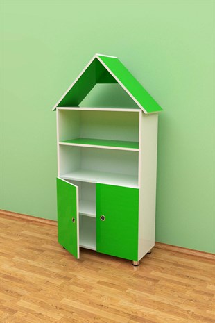 İKİ KAPAKLI RAFLI ÇATILI ANAOKULU DOLABI