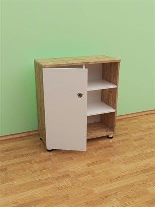 Tek Kapaklı Raflı Anaokulu Dolabı