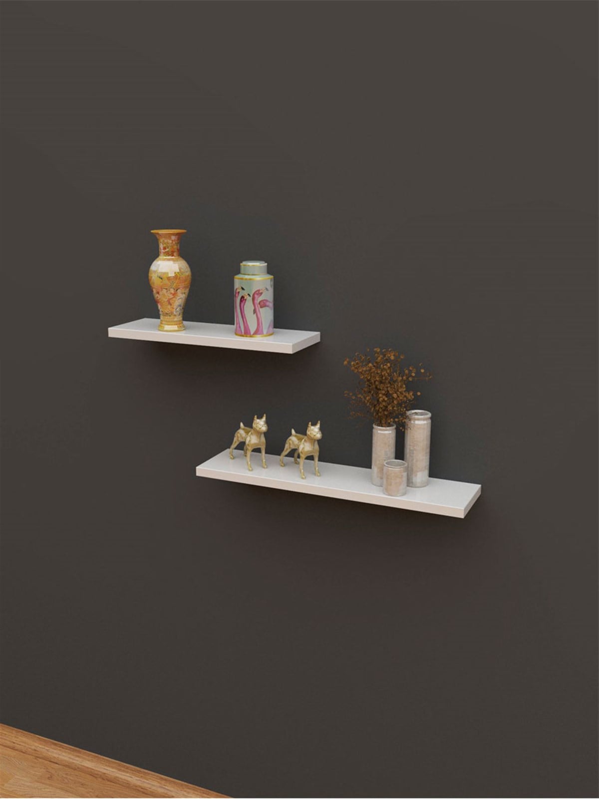 Uçan Raf 2'li Set Beyaz