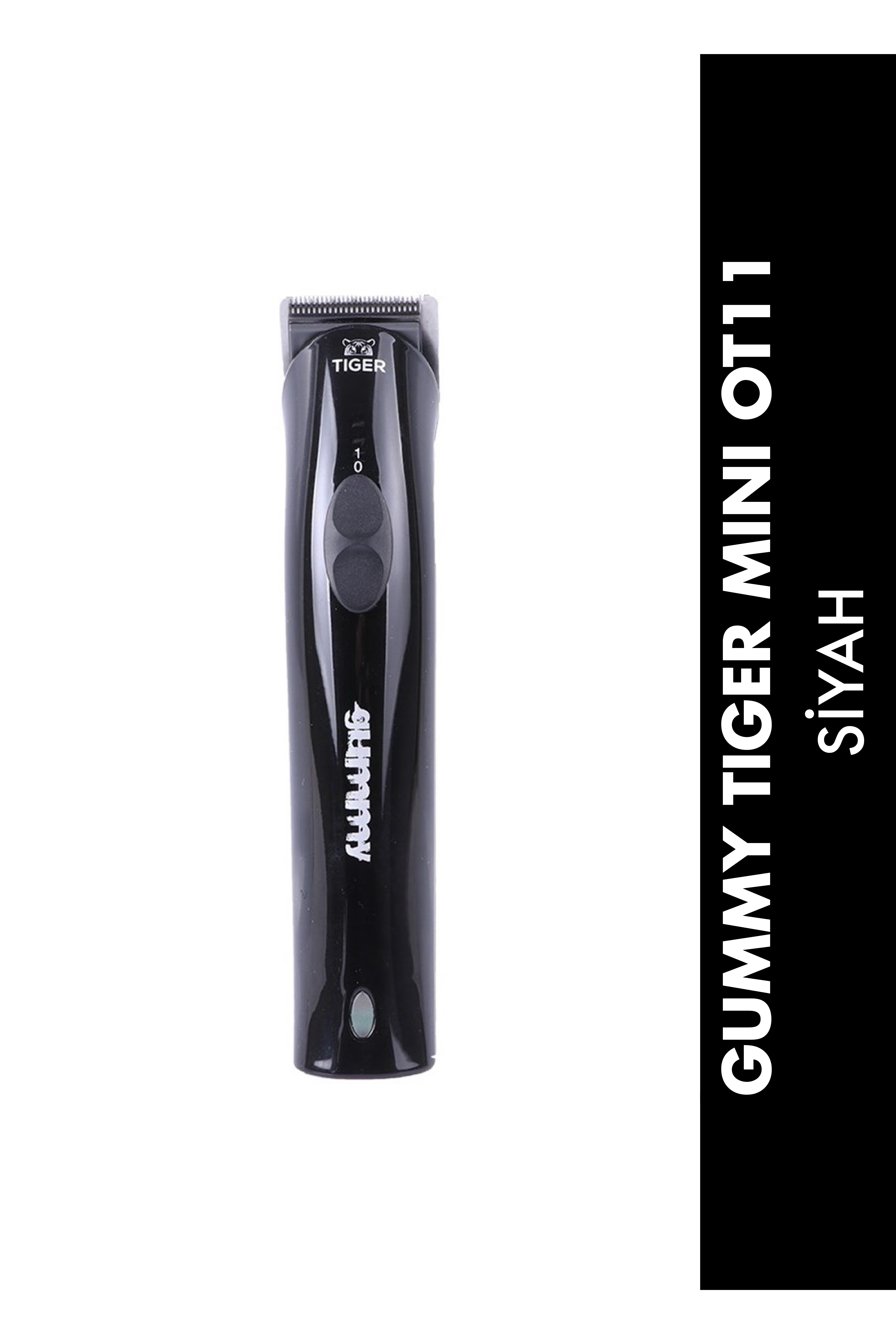 Gummy Tiger Mini OT11 Kablosuz Profesyonel Sakal Kesme Makinasi (Siyah)