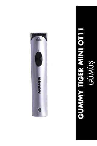 Gummy Tiger Mini OT11 Kablosuz Profesyonel Sakal Kesme Makinasi (Gümüs)