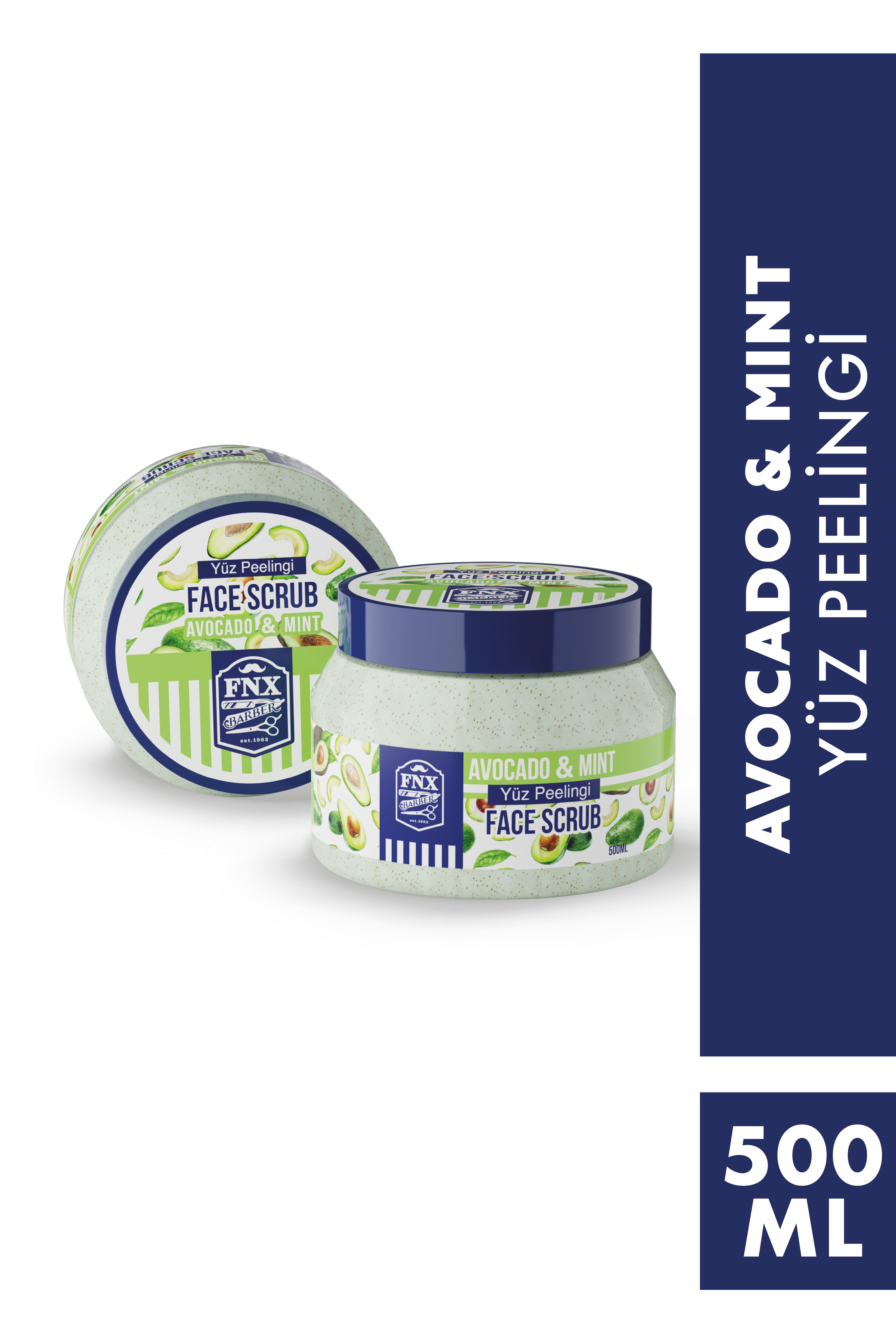 Fnx Barber Face Scrub Peeling Avakado Menthol 500 ML