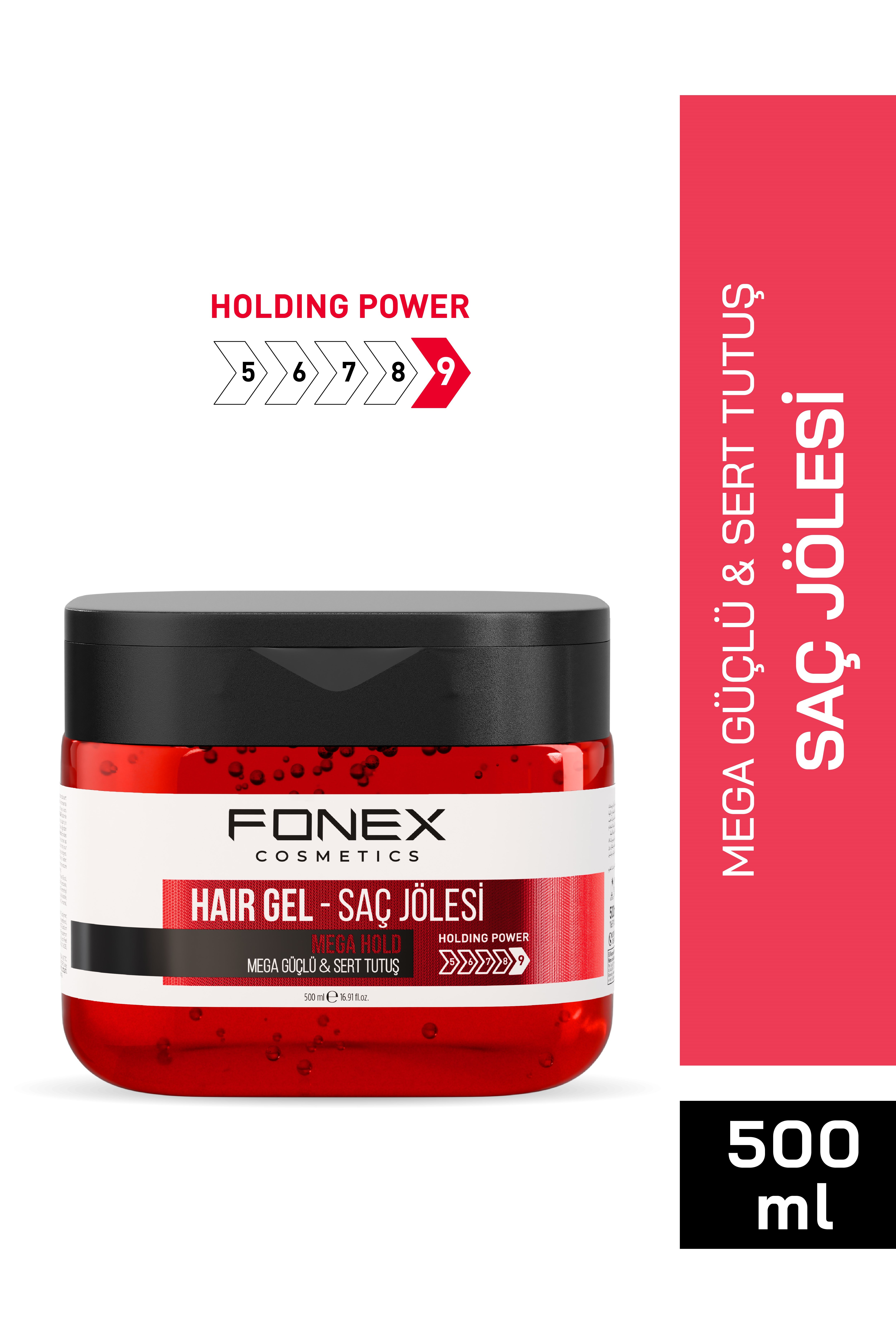 Fonex Saç Jölesi Mega Güçlü - Sert Tutuş 500 ML 