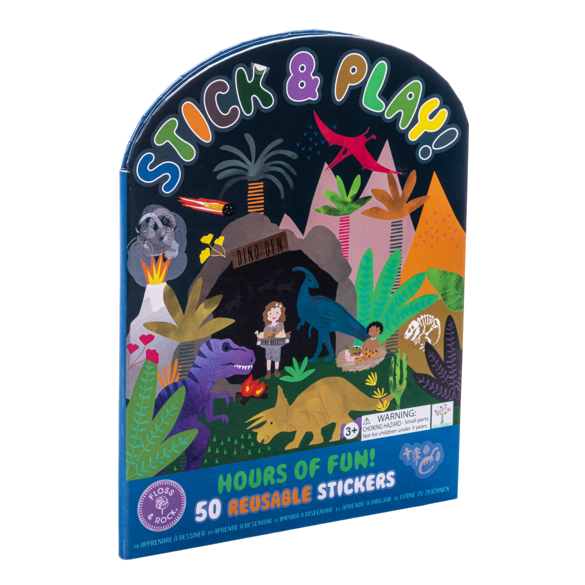 FLOSS & ROCK Tak Çıkart Sticker Oyun Sahnesi / Dino *YENİ*