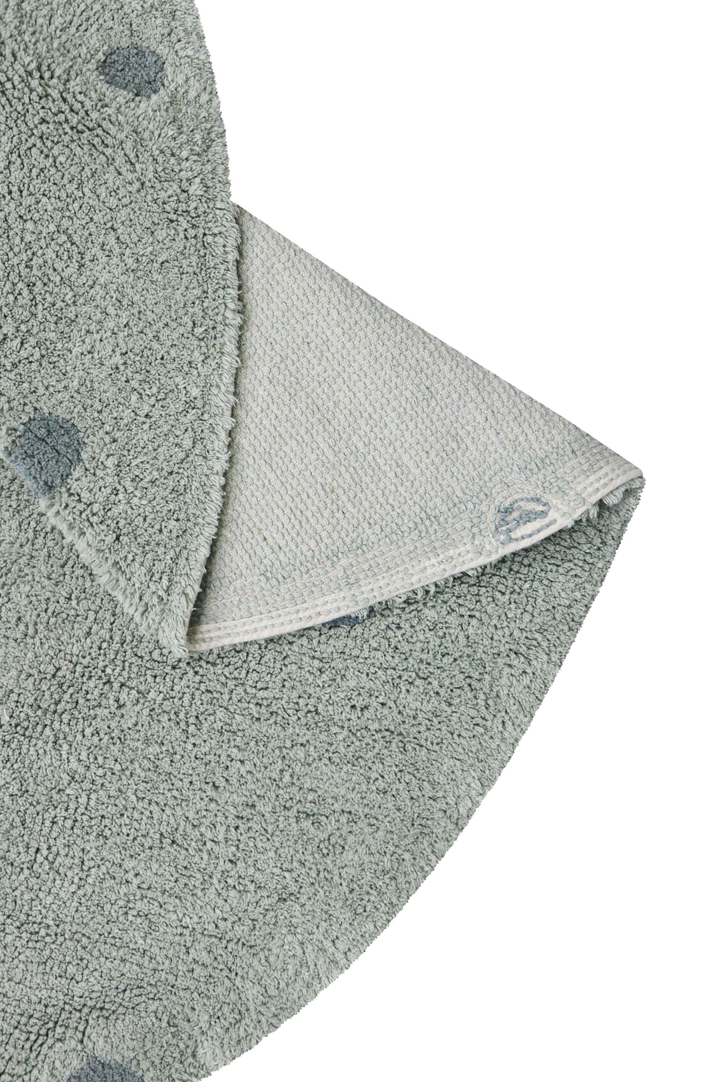 Halı, Round Dot Blue Sage