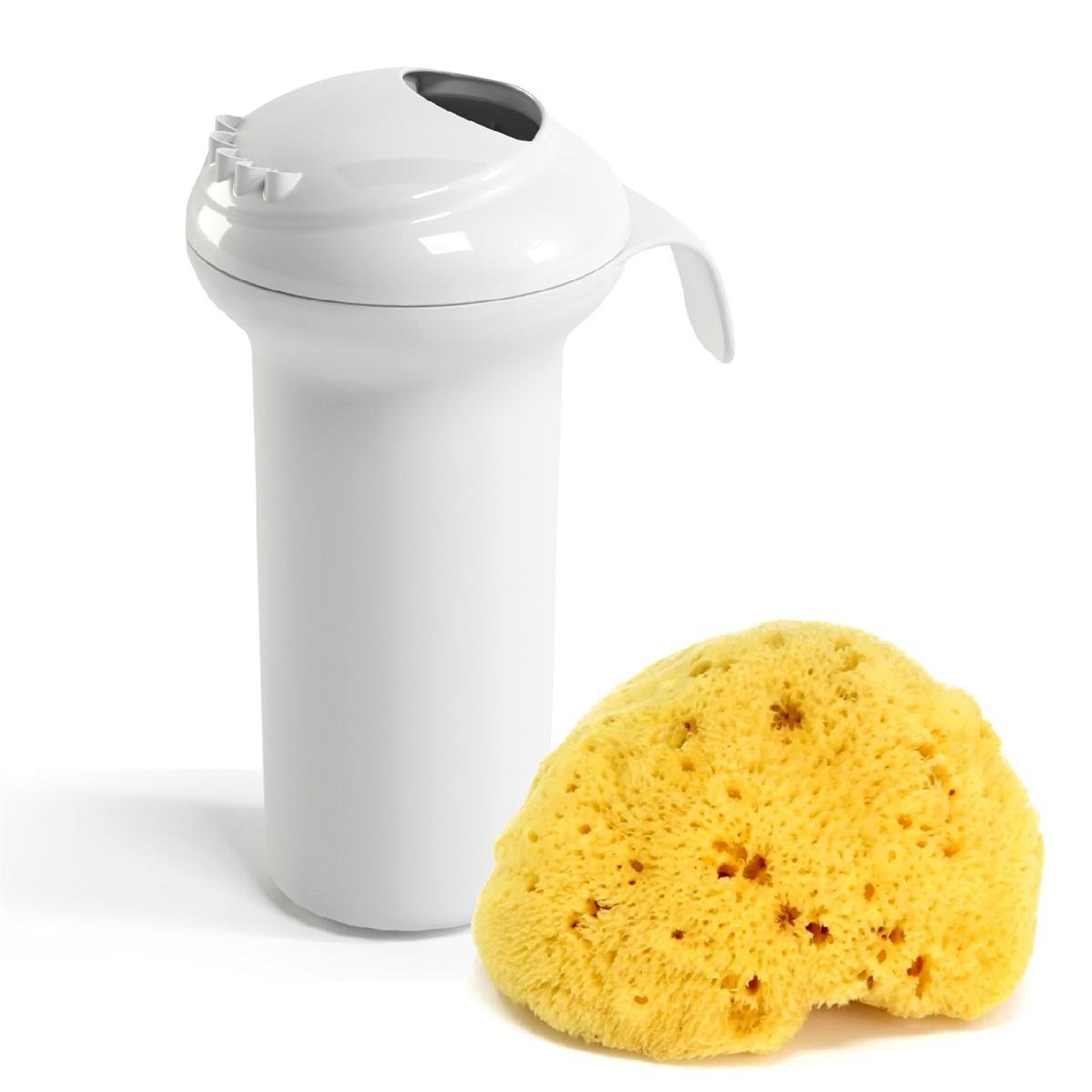 OkBaby Splash Bebek Duşu / Beyaz & İnce Dokulu Doğal Banyo Süngeri No.14