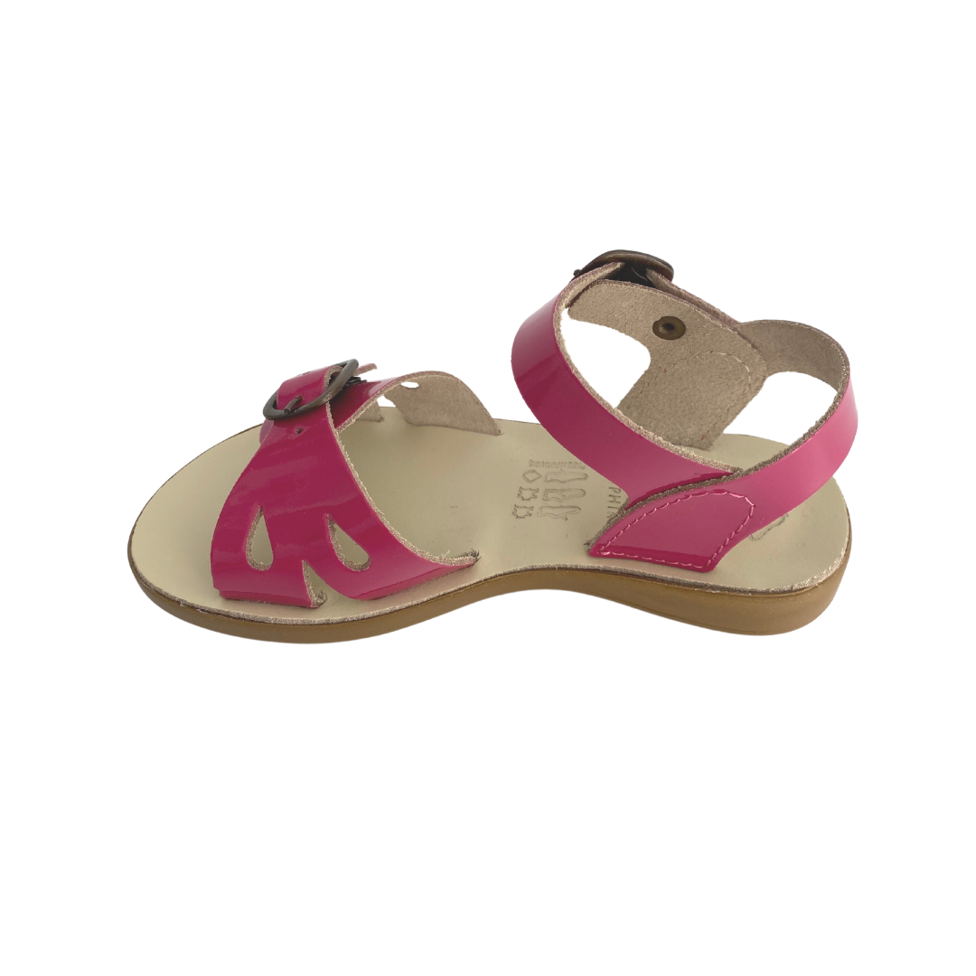 Samphire Marella Verniz Fuxia - Fuşya Rengi Deri Çocuk Sandaleti