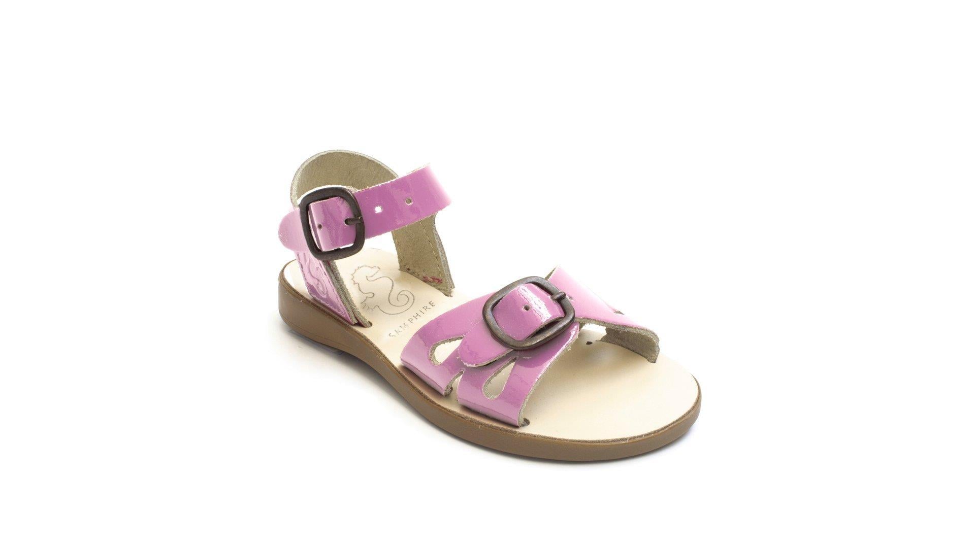 Samphire Marella Verniz Lillac - Lila Rengi Deri Çocuk Sandaleti