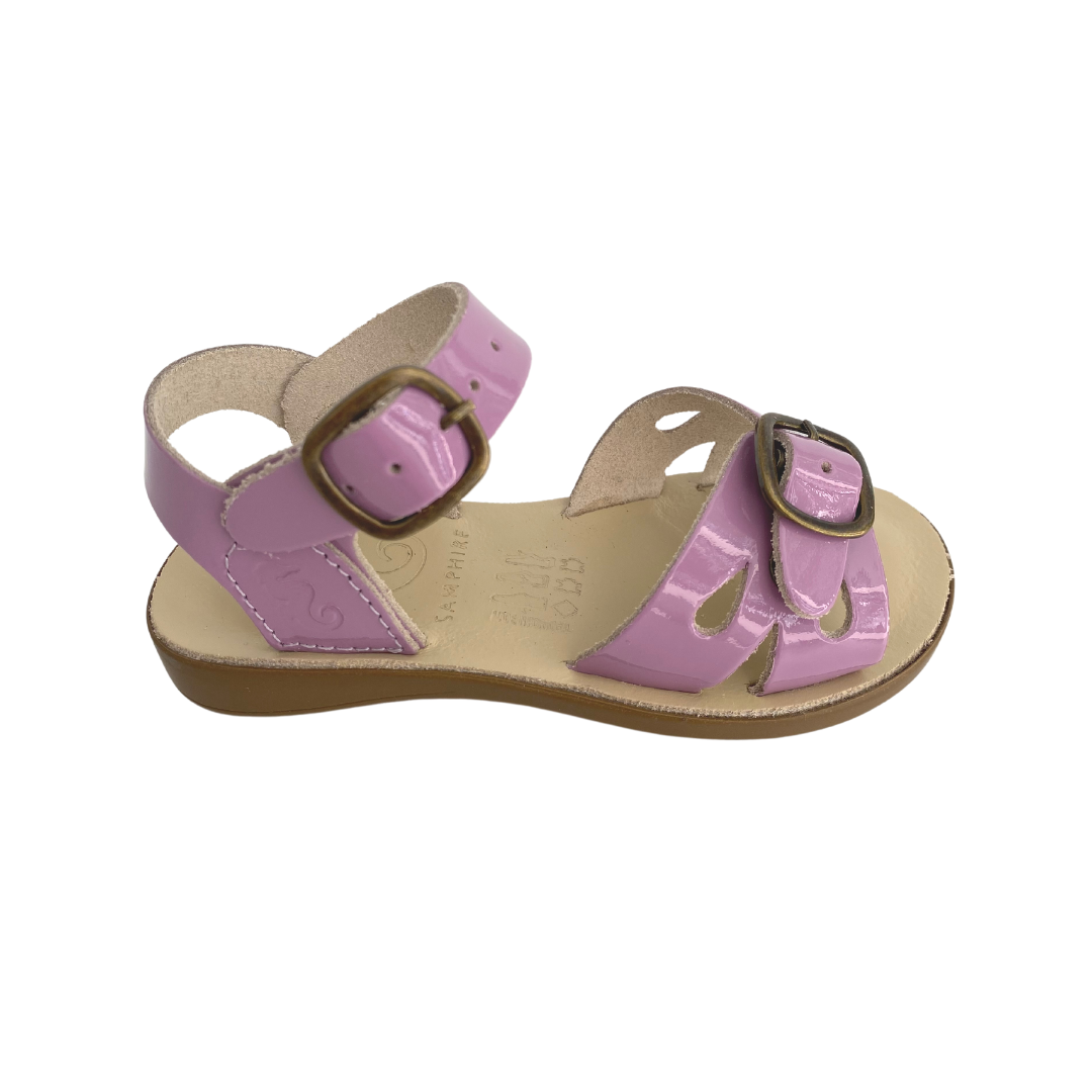Samphire Marella Verniz Lillac - Lila Rengi Deri Çocuk Sandaleti
