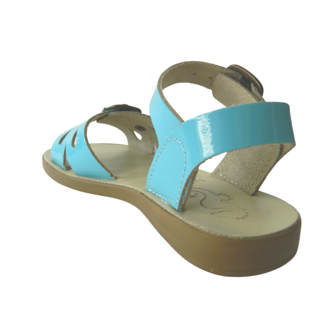 Samphire Marella Verniz Sky - Mavi Deri Çocuk Sandaleti