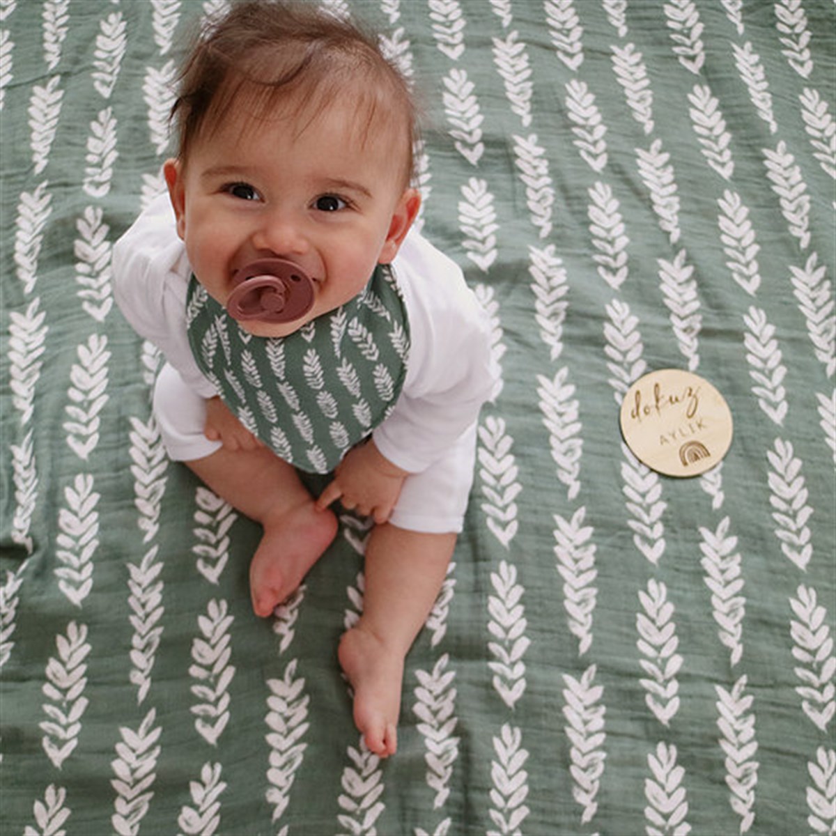 Botanik 120x120 Müslin Örtü