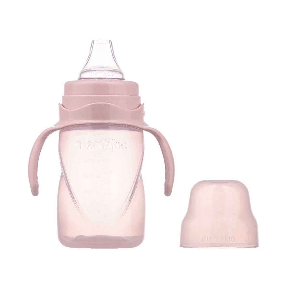 Mamajoo Kulplu Akıtmaz Eğitici Bardak Powder Pink 270 ml & Anti-Kolik Bardak Ucu