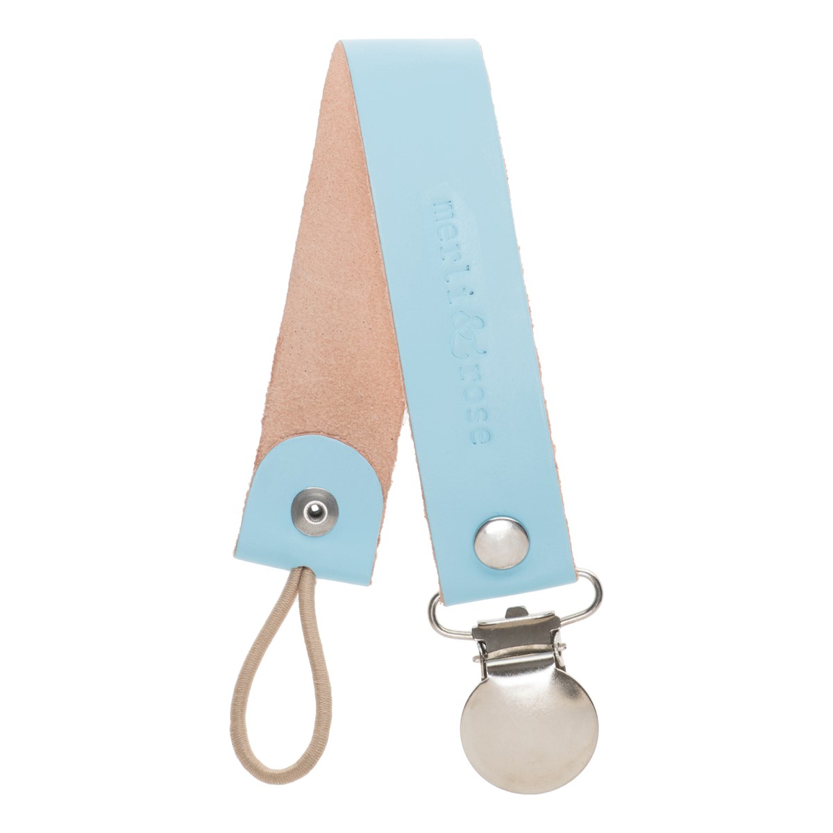 Vejetal Deri Emzik Askısı - Baby Blue