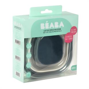 3 Parça Silikon Kase Seti, Night blue/Cotton/Baltic blue