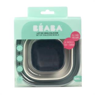 3 Parça Silikon Kase Seti, Night blue/Cotton/Baltic blue