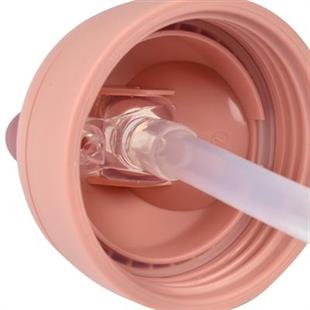 300 ml Şeffaf Pipetli Suluk Old Pink