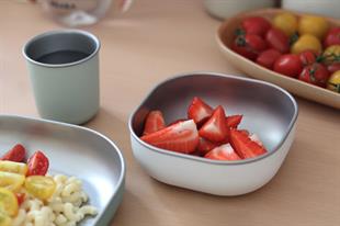 3lü Paslanmaz Çelik Beslenme seti, Sage green