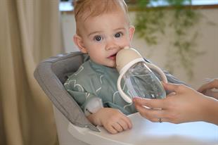 Beaba 300 ml Şeffaf Pipetli Suluk, Clay