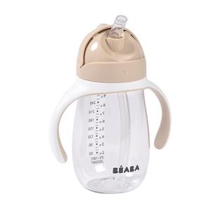Beaba 300 ml Şeffaf Pipetli Suluk, Clay