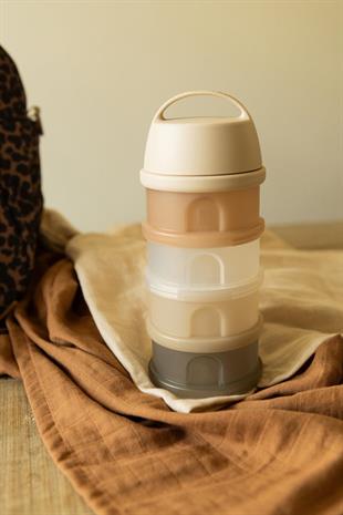 Beaba 4 Katmanlı süt tozu kutusu ve atıştırmalık kabı (Clay)