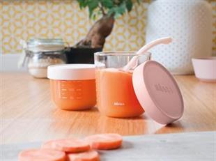 Bebek Cam Mama Kavanozu 2li Set (150 ml pink / 250 ml old pink)