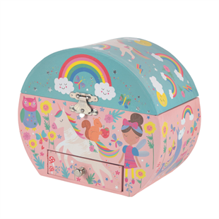 Floss & Rock Müzikli Oval Mücevher Kutusu / Rainbow Fairy  *YENİ*