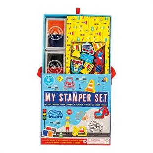 Floss & Rock Stamper Ahşap Baskı Seti / Construction