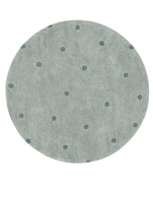 Halı, Round Dot Blue Sage