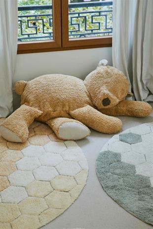 Halı, Round Honeycomb Golden