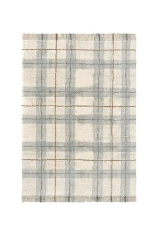 Lorena Canals Çocuk Odası Halısı, Tartan Blue Sage, S