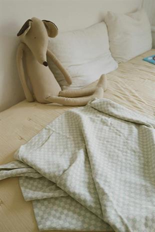 Lorena Canals Örgü Battaniye, Tiles Blue Sage