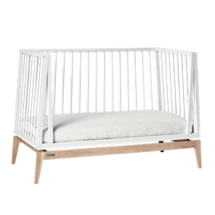 Luna baby cot, 120x60 cm, White/Oak