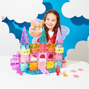 MAGNA-TILES® - Castle DLX + microMAGS - Prenses Şatosu - 48 Parça