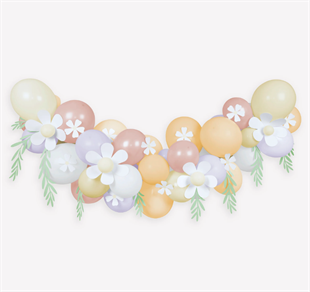 Meri Meri - Papatya Balon Zinciri - Pastel - 51 Balon