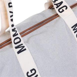 Mommy Bag Çanta, Signature Kanvas Krem