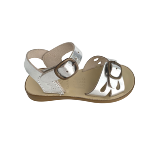 Samphire Marella Ruvalic Silver - Parlak Gümüş Rengi Deri Çocuk Sandaleti