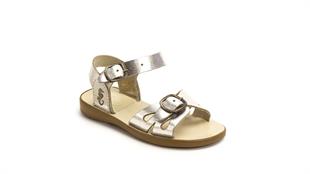 Samphire Marella Ruvalic Silver - Parlak Gümüş Rengi Deri Çocuk Sandaleti