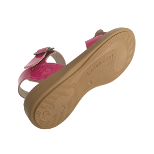 Samphire Marella Verniz Fuxia - Fuşya Rengi Deri Çocuk Sandaleti