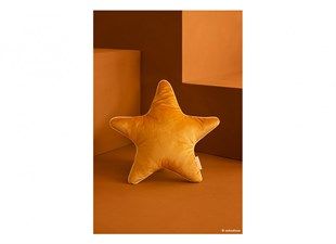 Aristote Star Dekoratif Yastık, Velvet Farniente Yellow