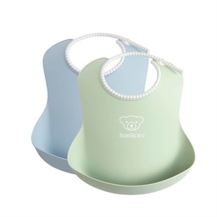 BabyBjörn 2´li Yumuşak Mama Önlüğü Powder Green / Blue