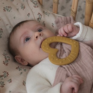 Bibs Diş Kaşıyıcı, Baby Bitie Heart, Mustard