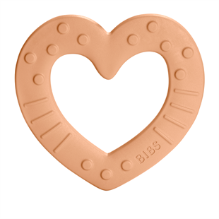 Bibs Diş Kaşıyıcı, Baby Bitie Heart, Peach