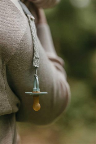 Bibs Emzik Askısı Baby Blue/Ivory