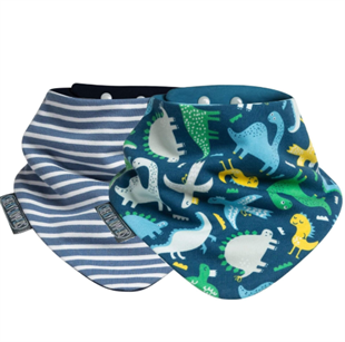 CHEEKY CHOMPERS Önlük-Neckerbib Dino and Stripe 2 pack