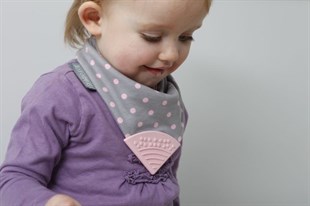 CHEEKY CHOMPERS Önlük-Polka Dot Pink Neckerchew