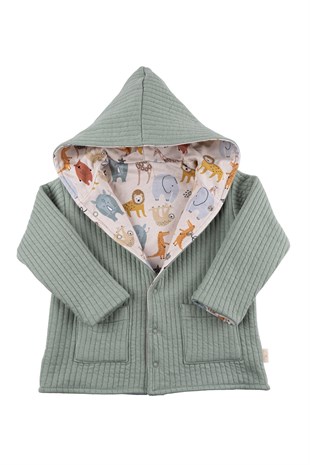 Çift Taraflı Kapitone Ceket - Jungle