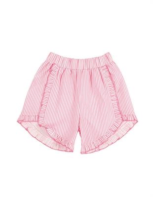 Çizgili Fırfırlı Şort